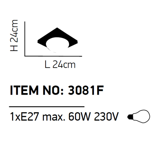 Φωτιστικό Πλαφονιέρα Homelighting Teco 77-1835 Chrome/Wood