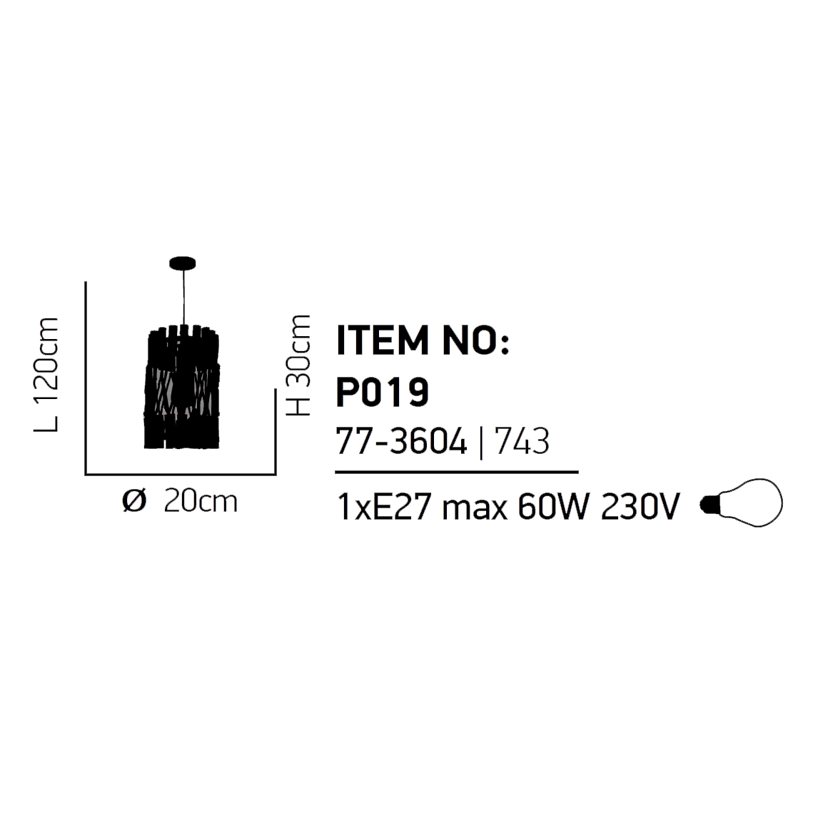 Φωτιστικό Οροφής Μονόφωτο Homelighting Kotel 77-3604 Natural Home Φωτιστικά Spitishop