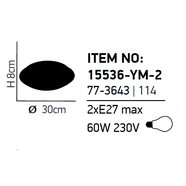 Φωτιστικό Πλαφονιέρα Homelighting Seher 77-3643 White