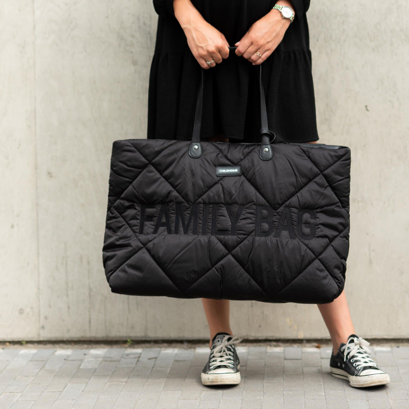 Τσάντα Αλλαξιέρα ChildHome Family Bag Puffered Black BR76152