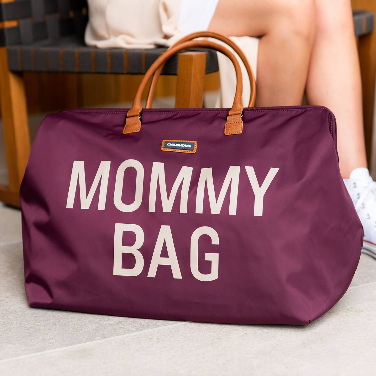 Τσάντα Αλλαξιέρα ChildHome Mommy Bag Aubergine BR75996