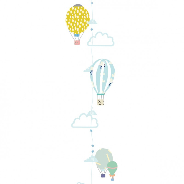 Αυτοκόλλητο Αναστημόμετρο Τοίχου Mimi'lou Hot Air Balloons