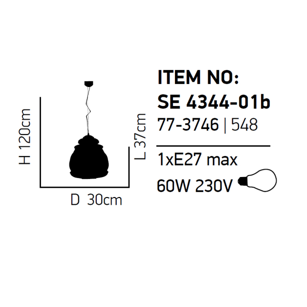 Φωτιστικό Οροφής Μονόφωτο Homelighting Roza 77-3746 Smoke Glass