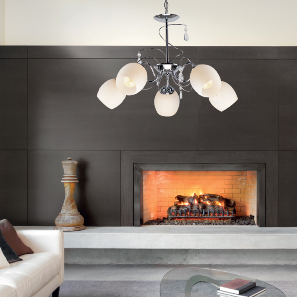 Φωτιστικό Οροφής Τρίφωτο Homelighting Ferrow 77-8083 Chrome