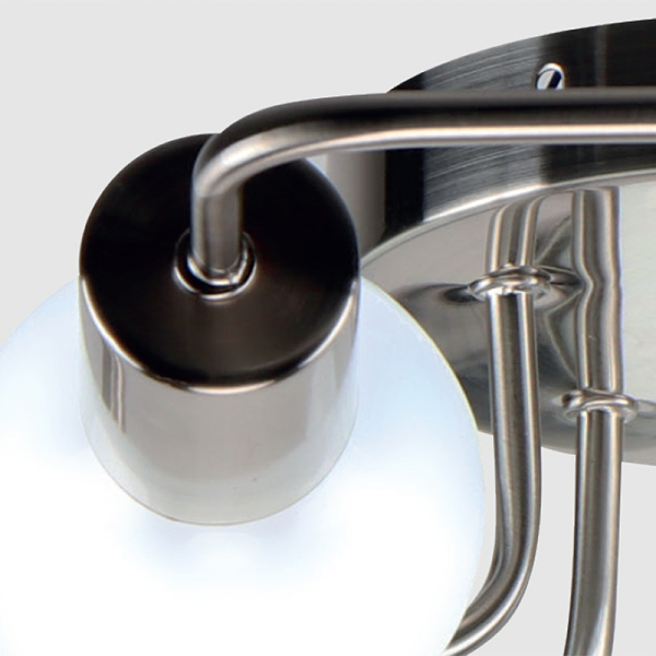 Φωτιστικό Οροφής Τρίφωτο Homelighting Shevy 77-8087 Nickel