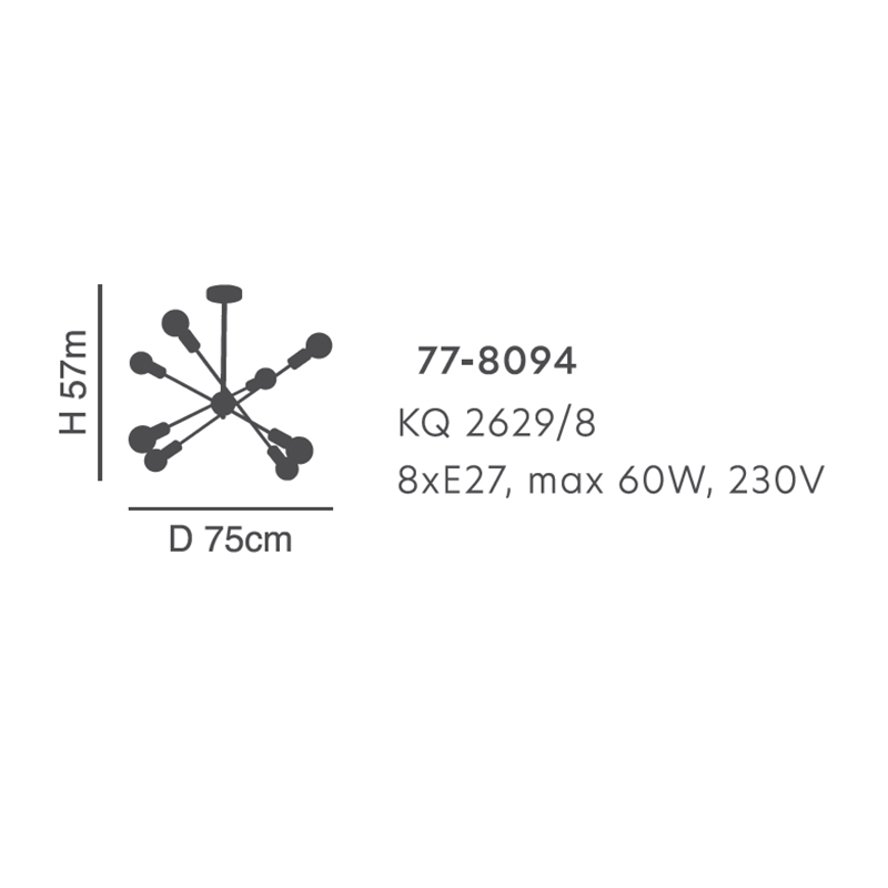 Φωτιστικό Οροφής Πολύφωτο Homelighting Gwen 77-8094 White Home Φωτιστικά Spitishop