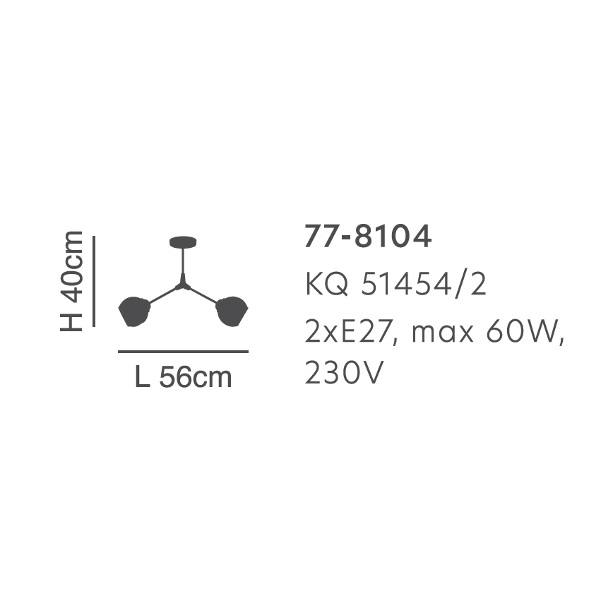 Φωτιστικό Οροφής Δίφωτο Homelighting Conelly 77-8104 Brass Home Φωτιστικά Spitishop