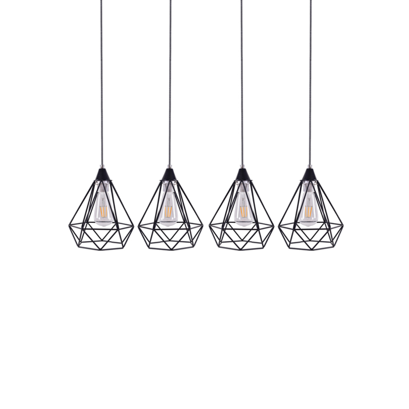 Φωτιστικό Οροφής Πολύφωτο Homelighting Mila 77-4348 Black