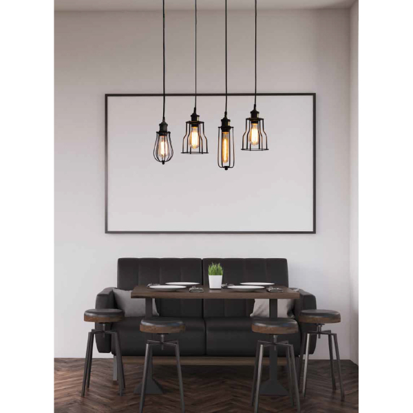 Φωτιστικό Οροφής Πολύφωτο Homelighting Magnum Syrma 77-2449 Bronze