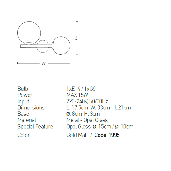 Απλίκα Τοίχου Zambelis 1995 Gold Matt