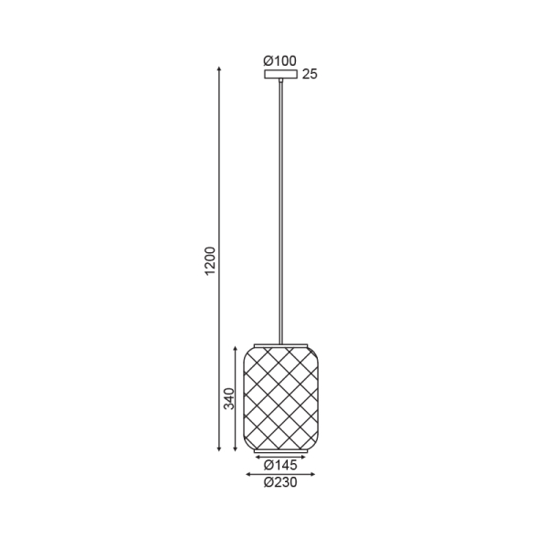 Φωτιστικό Οροφής Μονόφωτο Aca Sahara AR3191P34NB Bamboo