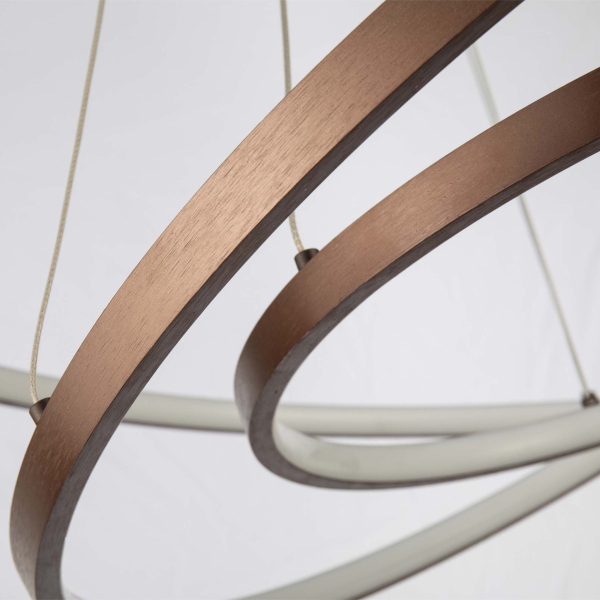 Φωτιστικό Οροφής LED Dimmable Homelighting Morelli 77-8131 Coffee