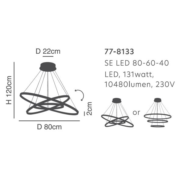 Φωτιστικό Οροφής LED Dimmable Homelighting Morelli 77-8133 White
