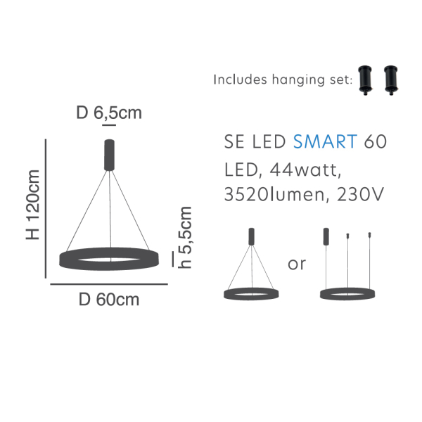 Φωτιστικό Οροφής LED Dimmable Smart WiFi Homelighting Amaya 77-8141 White