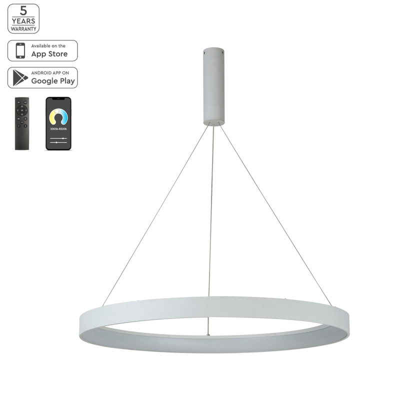 Φωτιστικό Οροφής LED Dimmable Smart WiFi Homelighting Amaya 77-8142 White
