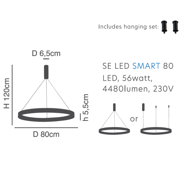 Φωτιστικό Οροφής LED Dimmable Smart WiFi Homelighting Amaya 77-8142 White