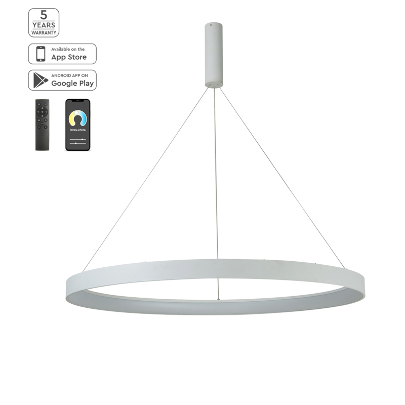 Φωτιστικό Οροφής LED Dimmable Smart WiFi Homelighting Amaya 77-8143 White