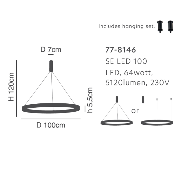 Φωτιστικό Οροφής LED Dimmable Homelighting Amaya 77-8146 Nickel