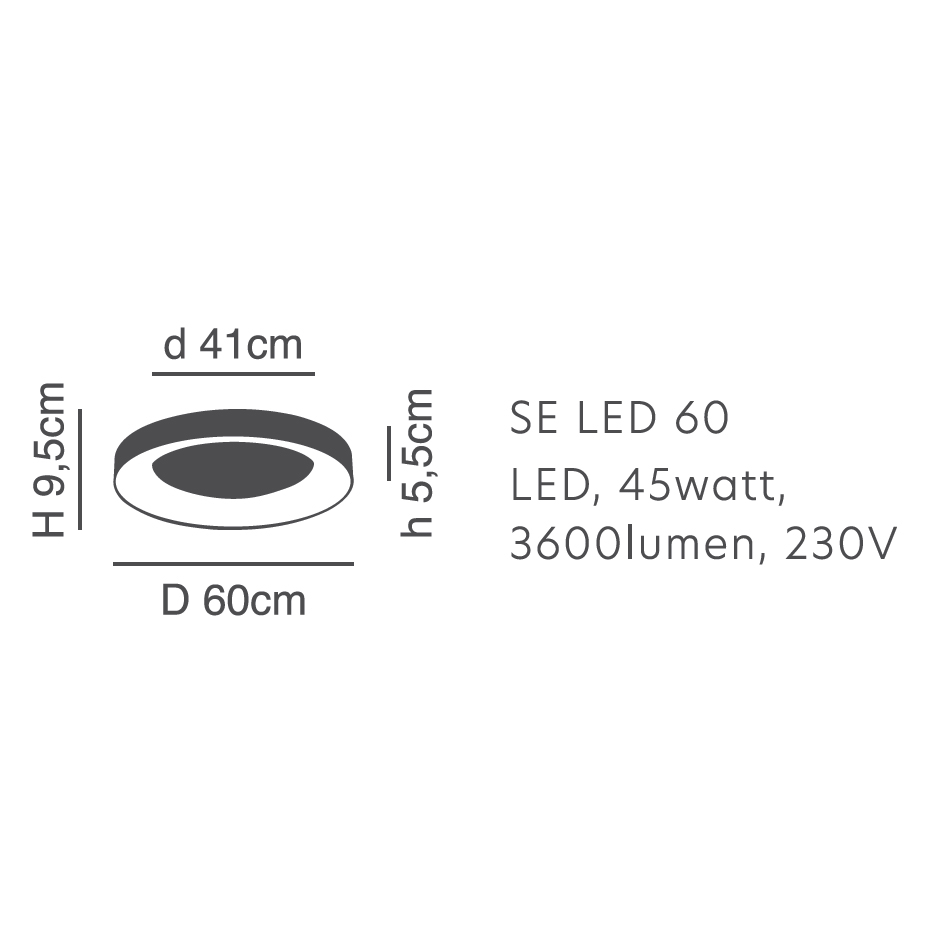 Φωτιστικό Πλαφονιέρα Led Dimmable Homelighting Amaya 77-8161 Copper Home Φωτιστικά Οροφής Spitishop