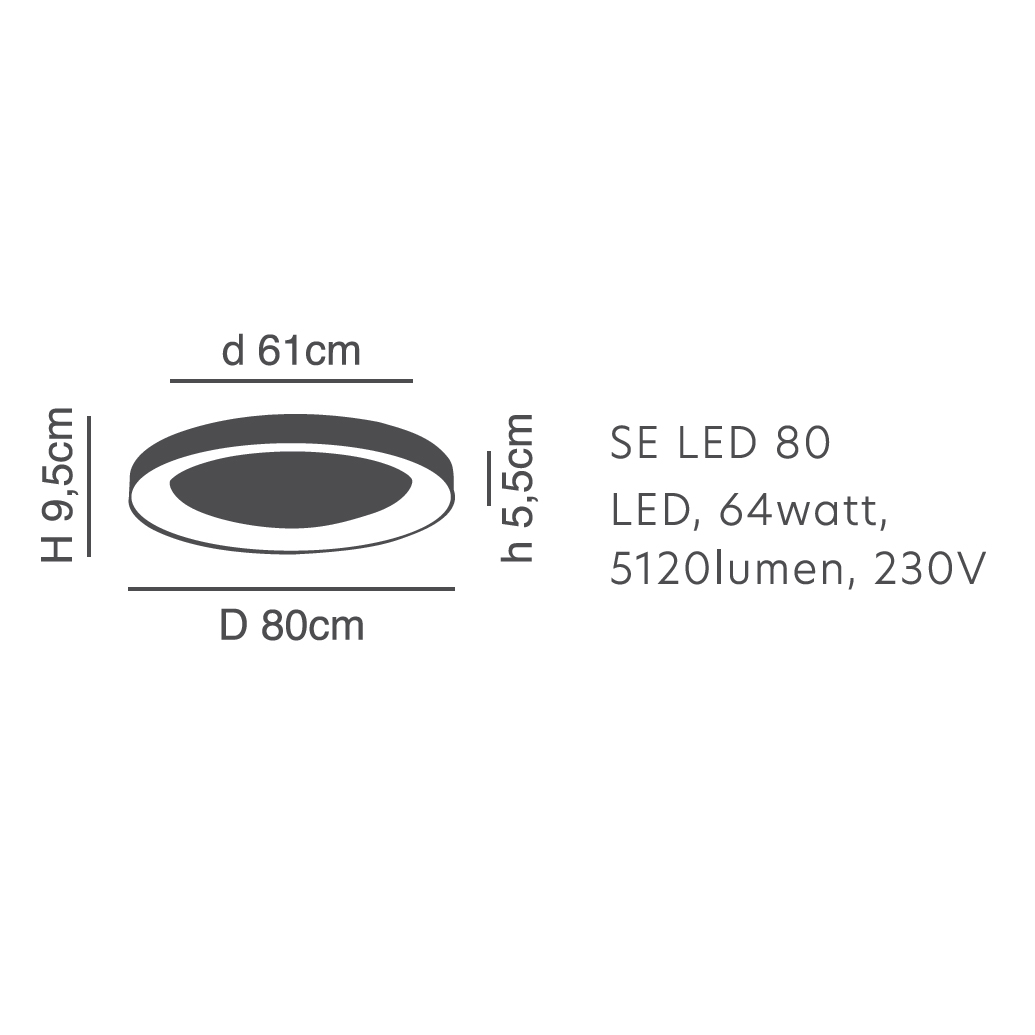 Φωτιστικό Πλαφονιέρα Led Dimmable Homelighting Amaya 77-8162 Copper Home Φωτιστικά Οροφής Spitishop