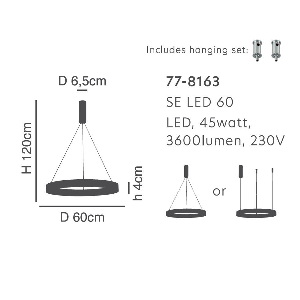 Φωτιστικό Οροφής Led Dimmable Homelighting Amarylis 77-8163 Aluminium Home Φωτιστικά Spitishop