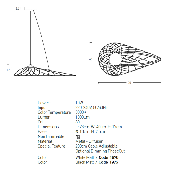 Φωτιστικό Οροφής Μονόφωτο LED Zambelis 1975 Black Matt