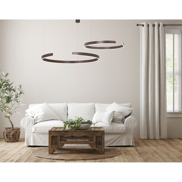 Φωτιστικό Οροφής LED Dimmable Zambelis 2011 Brushed Coffee