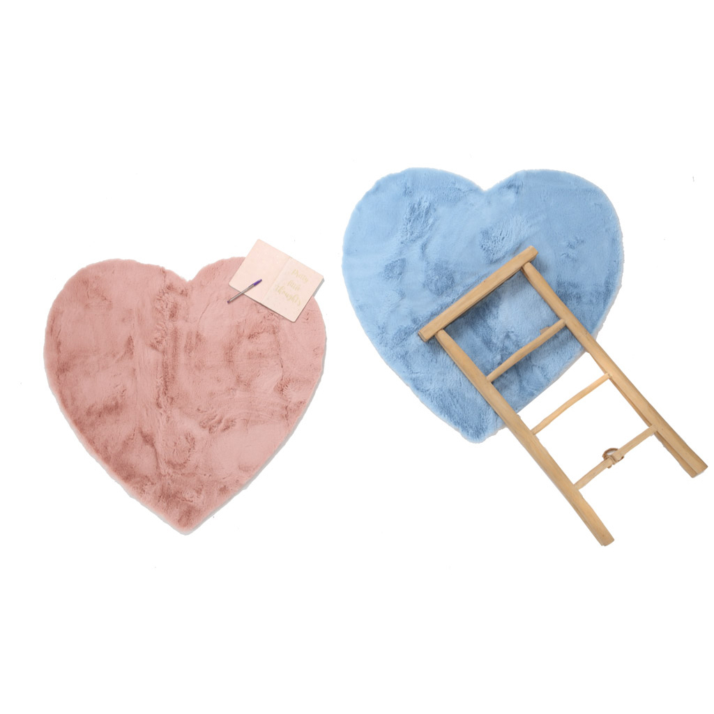 Παιδικό Χαλί Γούνινο (100X100) Royal Carpet Bunny Kids Heart Blue Home Χαλιά Βρεφικά & Παιδικά Spitishop