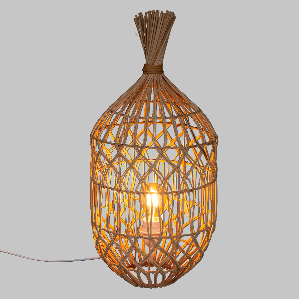 Πορτατίφ (Φ25X55) A-S Milou Rattan 182518 Home Φωτιστικά Επιτραπέζια Spitishop