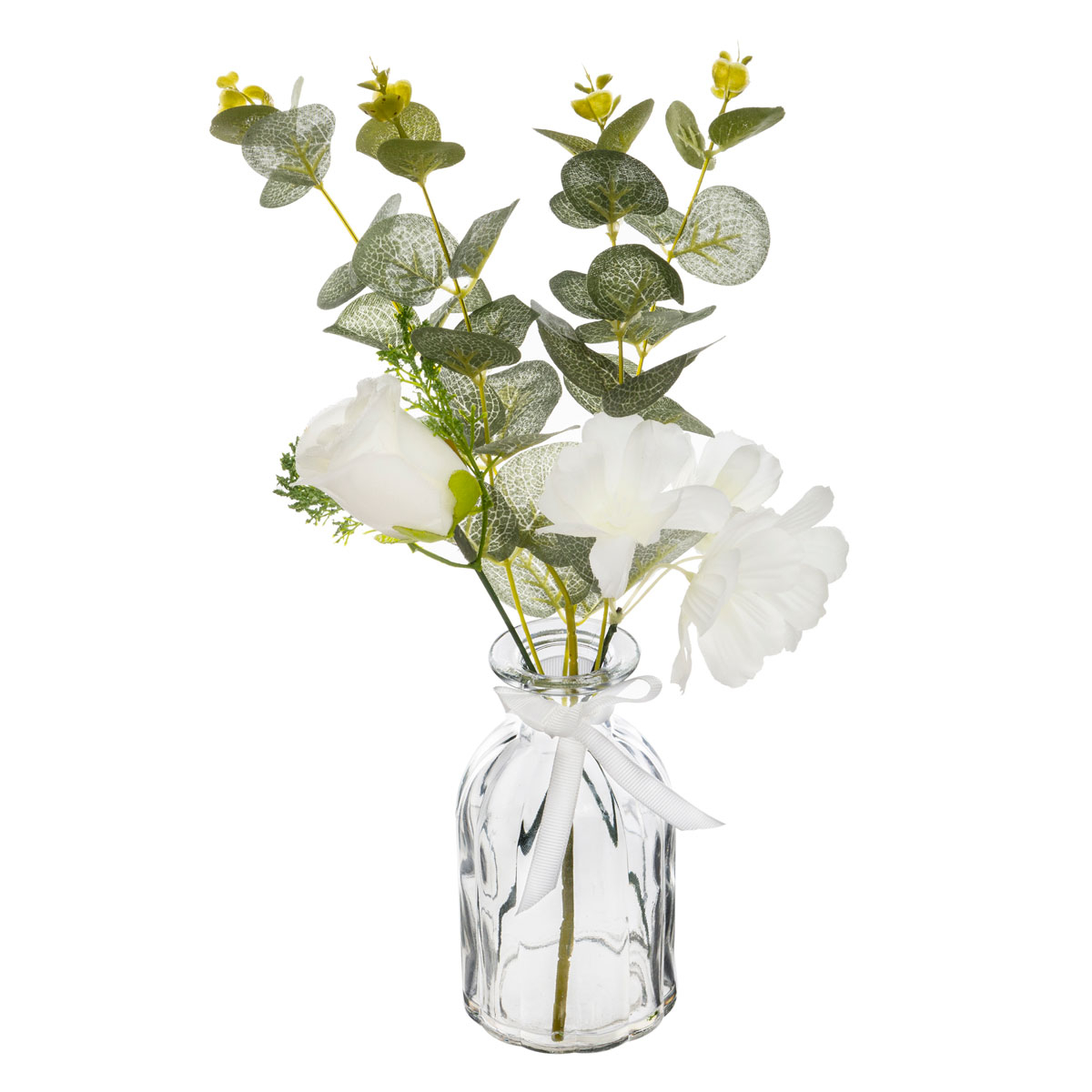 Τεχνητό Μπουκέτο Λουλουδιών Σε Βάζο (Φ22×41) A-S Eucalyptus 168546 195789