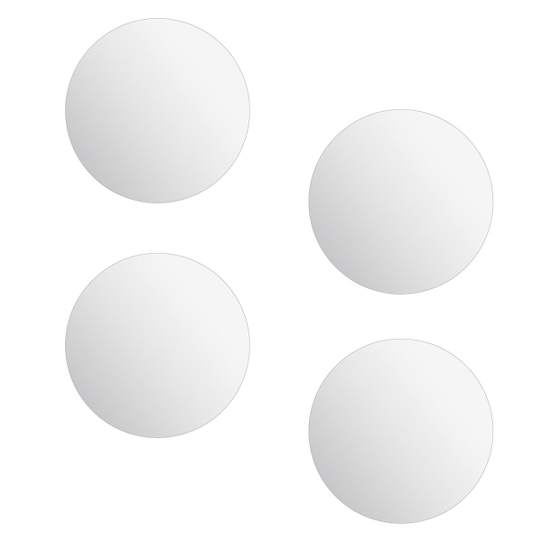 Διακοσμητικοί Καθρέφτες Τοίχου Αυτοκόλλητοι (Σετ 4τμχ) A-S Round 121121B