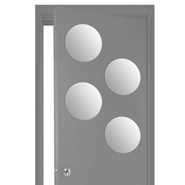 Διακοσμητικοί Καθρέφτες Τοίχου Αυτοκόλλητοι (Σετ 4τμχ) A-S Round 121121B