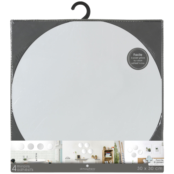Διακοσμητικοί Καθρέφτες Τοίχου Αυτοκόλλητοι (Σετ 4τμχ) A-S Round 121121B