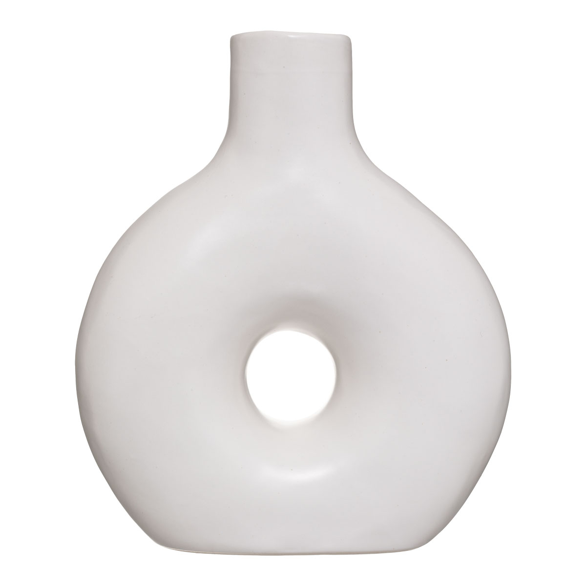 Διακοσμητικό Βάζο (17X21) A-S Circle White 185411 Home Διακόσμηση Διακοσμητικά Βάζα & Μπουκάλια Spitishop