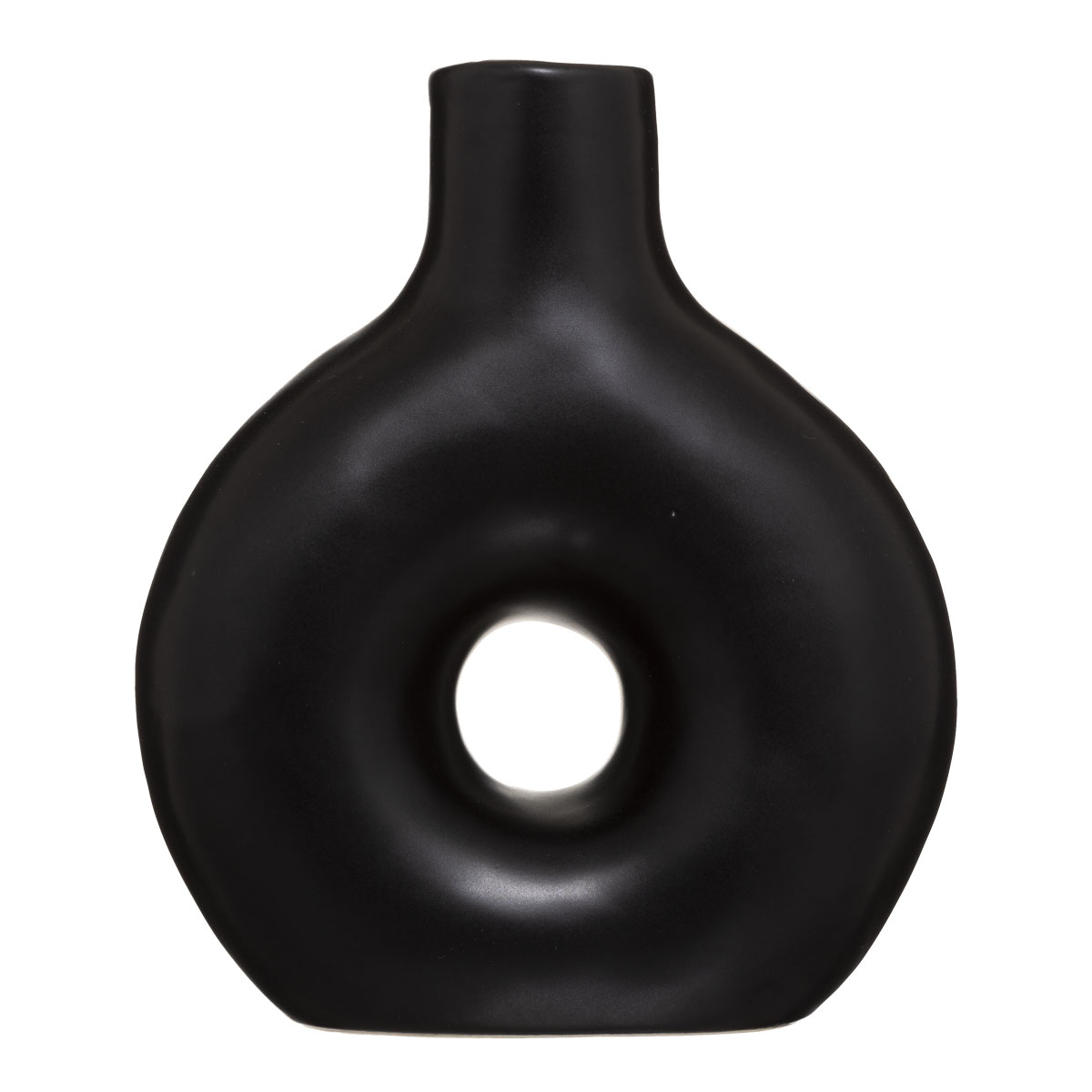 Διακοσμητικό Βάζο (17X21) A-S Circle Black 185411 Home Διακόσμηση Διακοσμητικά Βάζα & Μπουκάλια Spitishop
