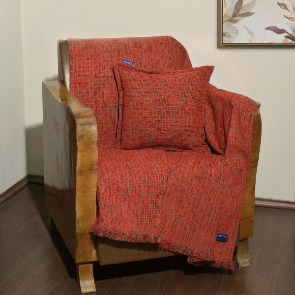 Ριχτάρι Διθέσιου Καναπέ (180x250) Nautica Καρώ 1106 Κόκκινο