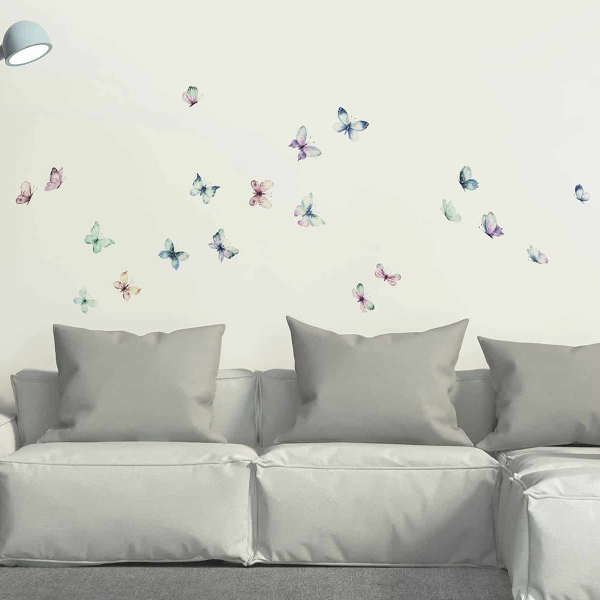 Αυτοκόλλητα Τοίχου Ango Watercolour Butterflies 54117