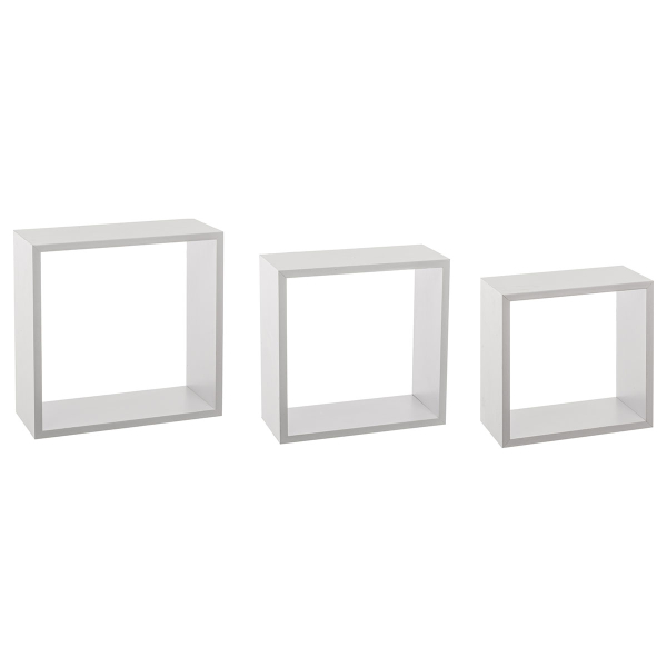 Ράφια Τοίχου (Σετ 3τμχ) F-V Cube White 138957B