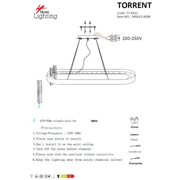 Φωτιστικό Οροφής LED Homelighting Torrent 77-8213 Gold