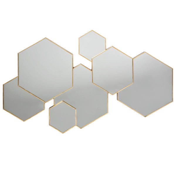 Διακοσμητικός Καθρέφτης Τοίχου (61.5x38) A-S Gold Edge 158160C