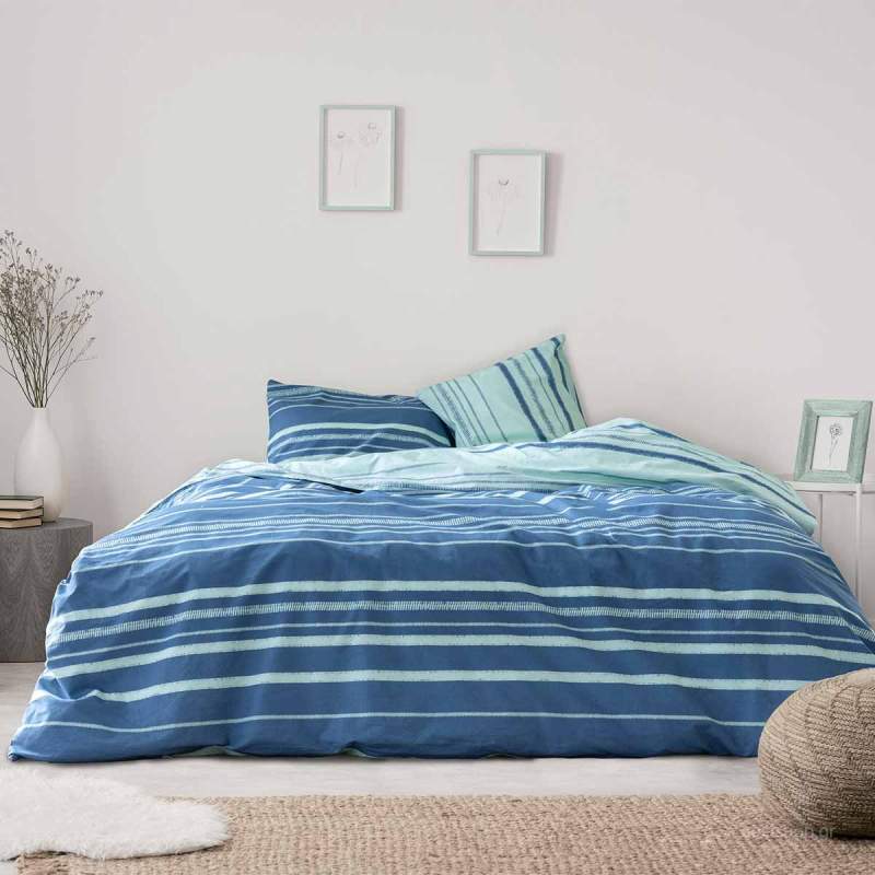 Κουβερλί Υπέρδιπλο (220x245) 2 Όψεων Kocoon Kilim Blue