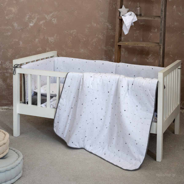 Κουβερλί Μακό Κούνιας (100x140) Nima Baby Nene Grey
