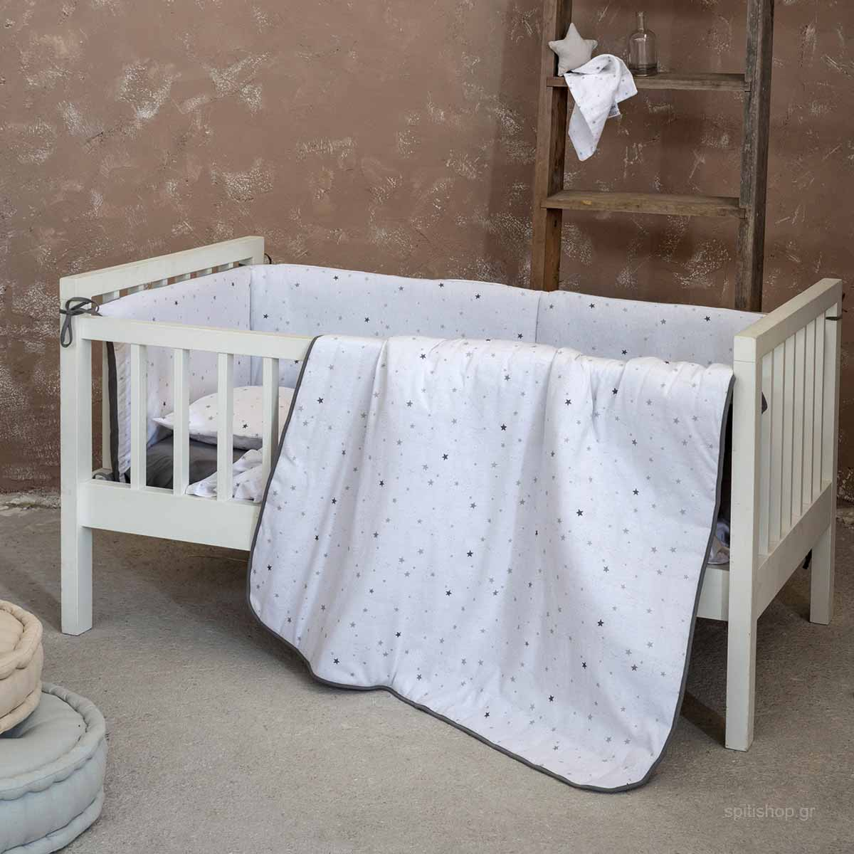 Κουβερλί Μακό Κούνιας (100×140) Nima Baby Nene Grey 196470