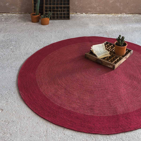 Στρογγυλό Χαλί Καλοκαιρινό (Φ120) Nima Carpets Bergren Terracotta