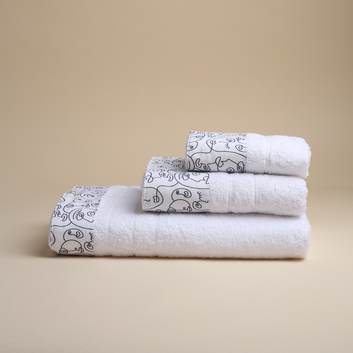 Πετσέτα Προσώπου (50×90) White Fabric Art White