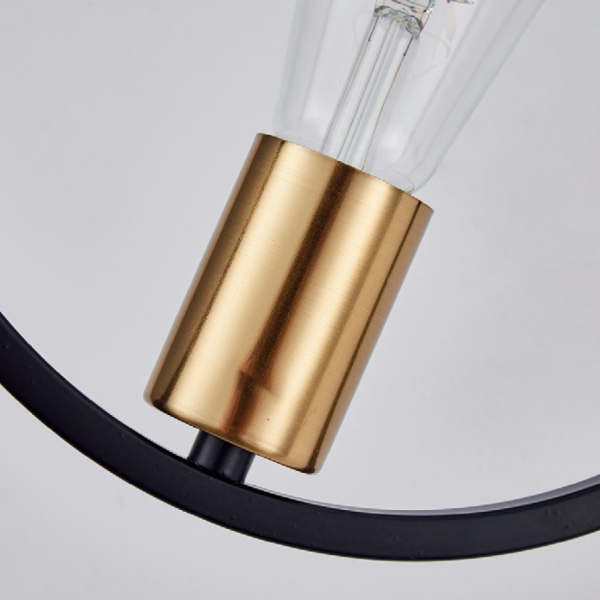 Φωτιστικό Οροφής Πολύφωτο Homelighting Hoop 77-8176 Black/Brass