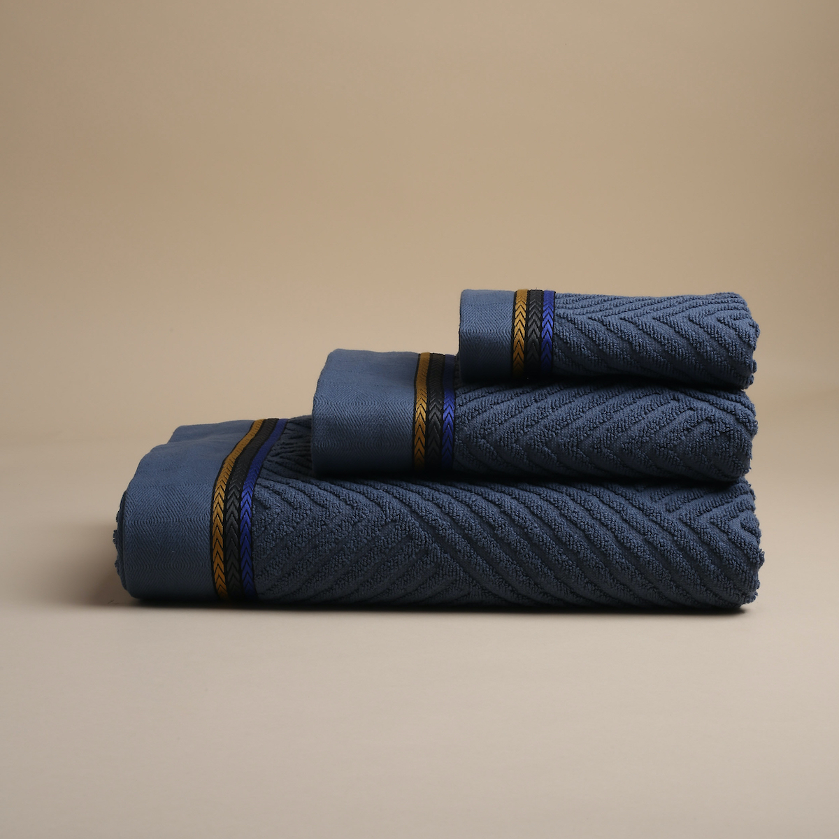 Πετσέτα Σώματος (80×150) White Fabric Waters Blue