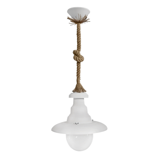 Φωτιστικό Οροφής Μονόφωτο Heronia Pyrofani 31-0521 Rope/White