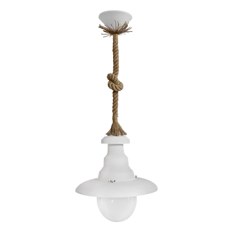 Φωτιστικό Οροφής Μονόφωτο Heronia Pyrofani 31-0521 Rope/White