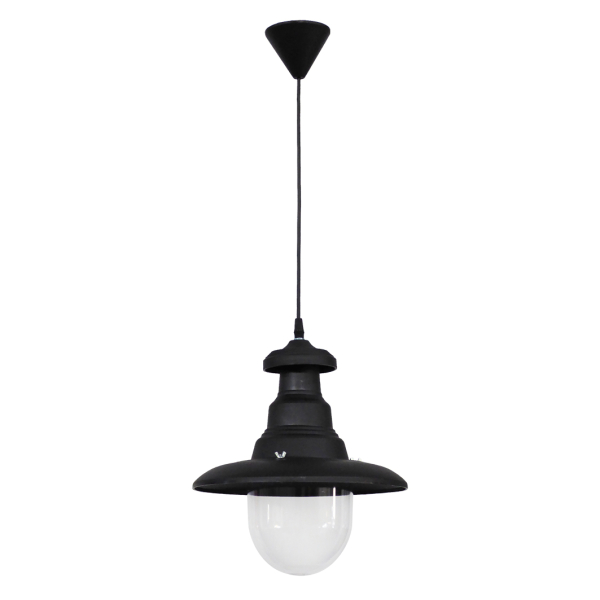 Φωτιστικό Οροφής Μονόφωτο Heronia Pyrofani 26-0024 Black